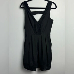 Walter by Walter Baker Bow open back black mini cocktail dress size Medium